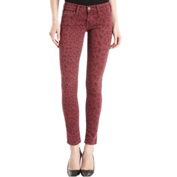 Current/Elliott The Stiletto Fig Leopard Ankle Skinny Jeans - Picture 1 of 8
